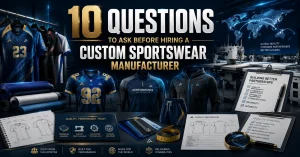 Read more about the article 10 Questions to Ask Before Hiring a Custom Sportswear Manufacturer