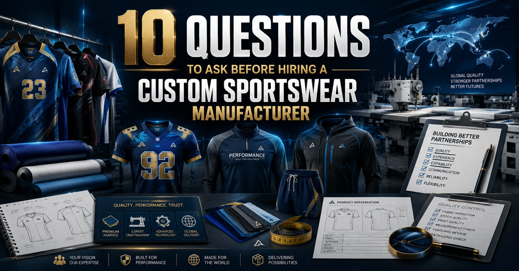 10 Questions to Ask Before Hiring a Custom Sportswear Manufacturer